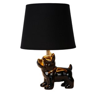 Bulldog schwarze Tischlampe E14