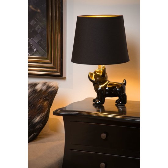 Bulldog black table lamp E14