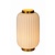 White/brass ribbed high table lamp 19.7 cm E14