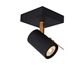 Spot de plafond moderne noir/or mat dim-to-warm GU10