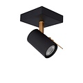 Spot de plafond moderne noir/or mat dim-to-warm GU10