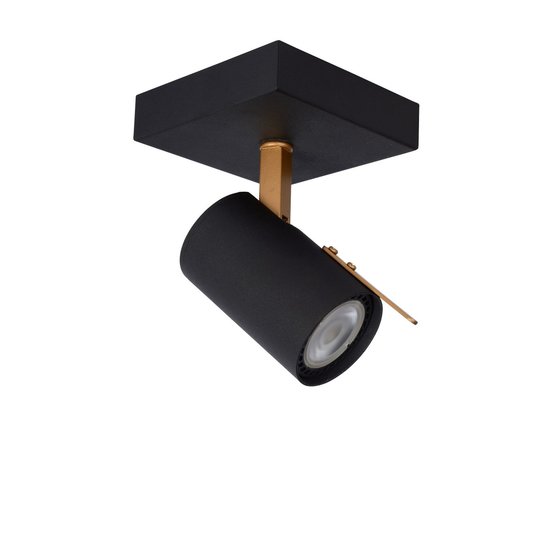 Spot de plafond moderne noir/or mat dim-to-warm GU10