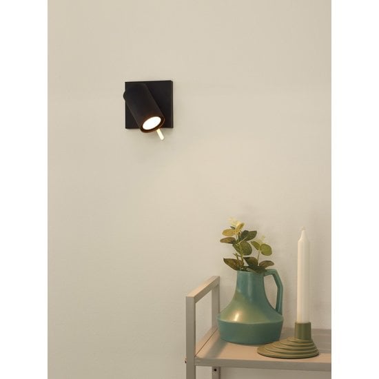 Modern black/matt gold dim-to-warm ceiling spot GU10