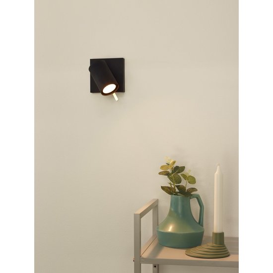 Spot de plafond moderne noir/or mat dim-to-warm GU10