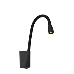 Lampe de chevet noire simple LED 1x3W 3000K