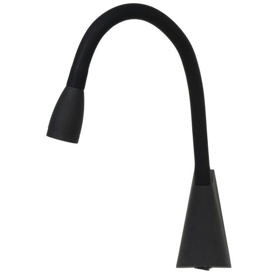 Simple black bedside lamp LED 1x3W 3000K