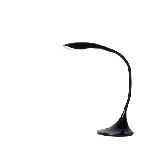 Elégante lampe de bureau noire incurvée 6W dimmable 3000K