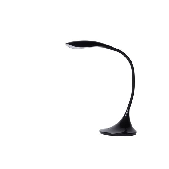 Elégante lampe de bureau noire incurvée 6W dimmable 3000K