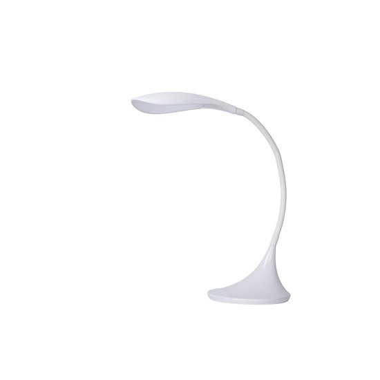 Elegant curved white desk lamp 6W dimmable 3000K