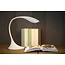 Elegante lámpara de escritorio curva blanca 6W regulable 3000K