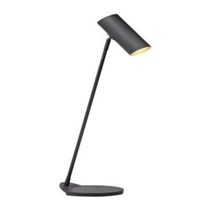 Elegante schmale anthrazitfarbene Schreibtischlampe GU10