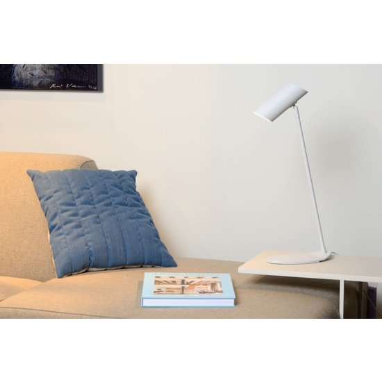 Lampe de bureau blanche élégante et mince GU10