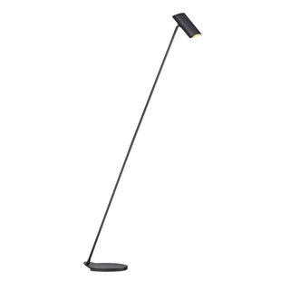 Elegant slim anthracite standing reading lamp GU10