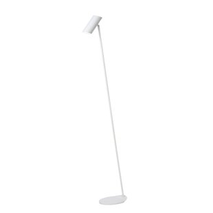 Elegant slim white reading lamp standing GU10