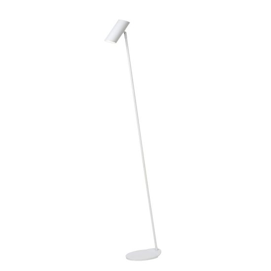 Elegant slim white reading lamp standing GU10