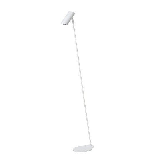 Elegant slim white reading lamp standing GU10