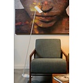Elegant slim white reading lamp standing GU10