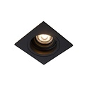 Rural recessed black recessed spot 9.1 cm square GU10