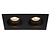 Spot encastré double encastrable noir 2xGU10