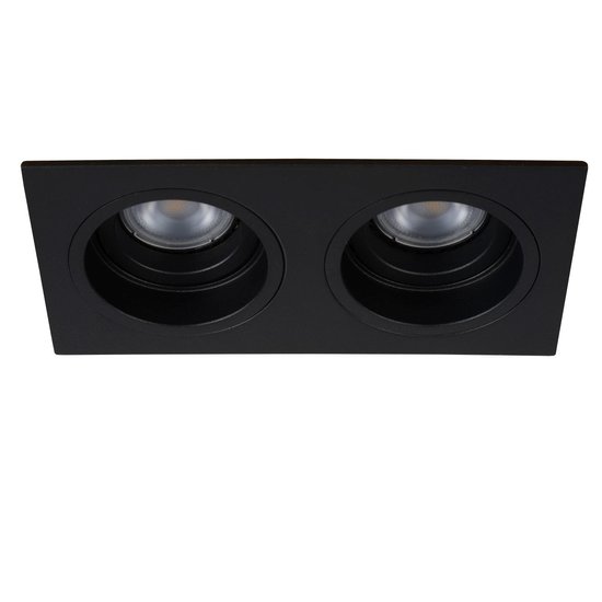 Spot encastré double encastrable noir 2xGU10