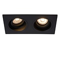 Schwarzer Doppeleinbau-Einbauspot 2xGU10