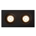 Spot encastré double encastrable noir 2xGU10