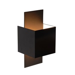 Lampe murale noire robuste G9 abat-jour et lumière