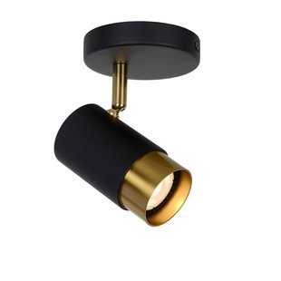 Spot de plafond noir chaud et moderne 10 cm rond GU10