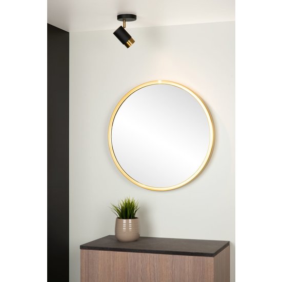 Foco de techo negro cálido y moderno 10 cm redondo GU10