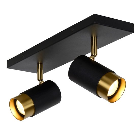 Spot de plafond noir chaud et moderne 2xGU10