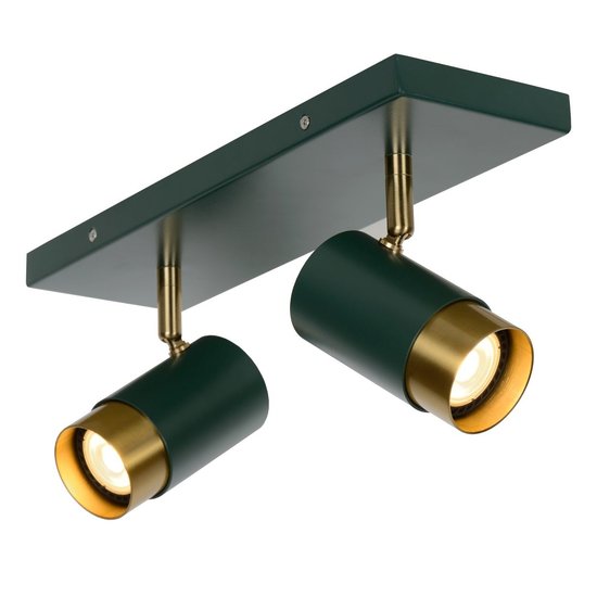 Warmer und moderner grüner Deckenstrahler 2xGU10