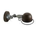 Vintage-Look rostbraune Wandlampe E14 feststehend