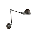 Vintage look rust brown wall lamp E14 extendable