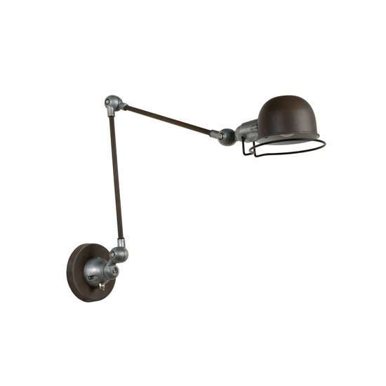 Rostbraune Wandleuchte im Vintage-Look E14 ausziehbar