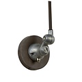 Vintage look rust brown wall lamp E14 extendable