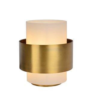 Lámpara de mesa retro oro mate/latón 20 cm E27