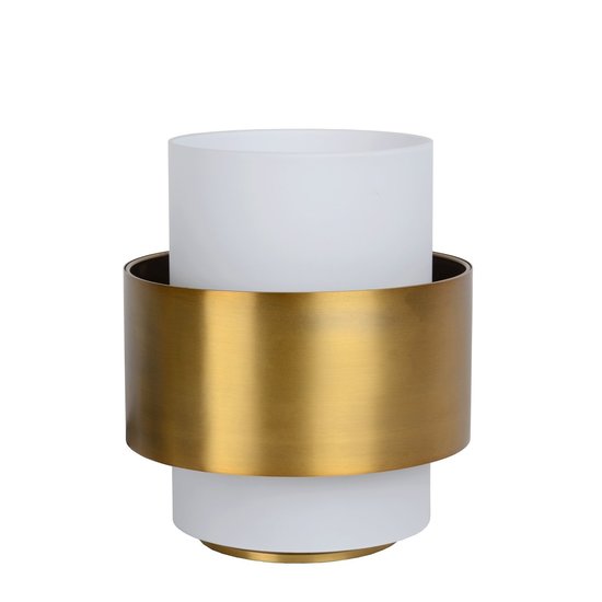 Lámpara de mesa retro oro mate/latón 20 cm E27