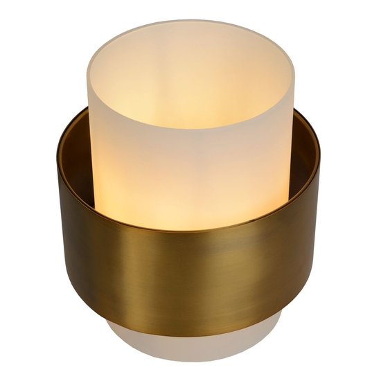 Retro matt Gold/Messing Tischlampe 20 cm E27