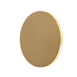 Round matt gold/brass wall lamp circle 15 cm LED 6W