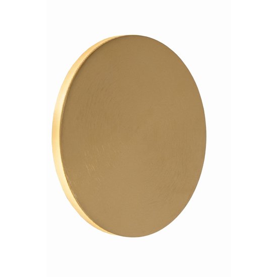Round matt gold/brass wall lamp circle 15 cm LED 6W