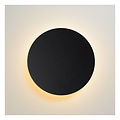 Round black wall lamp circle 15 cm LED 1x6W 3000K