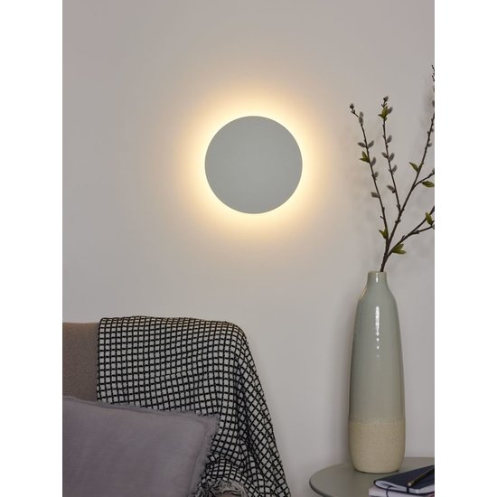 Grote witte wandlamp cirkel 25 cm LED 1x8W 3000K