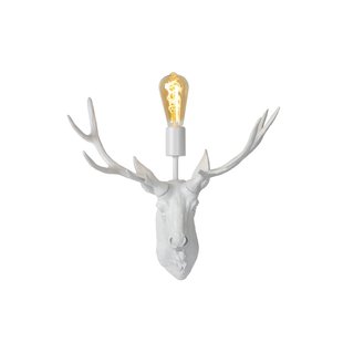 Reindeer-like white wall lamp E27