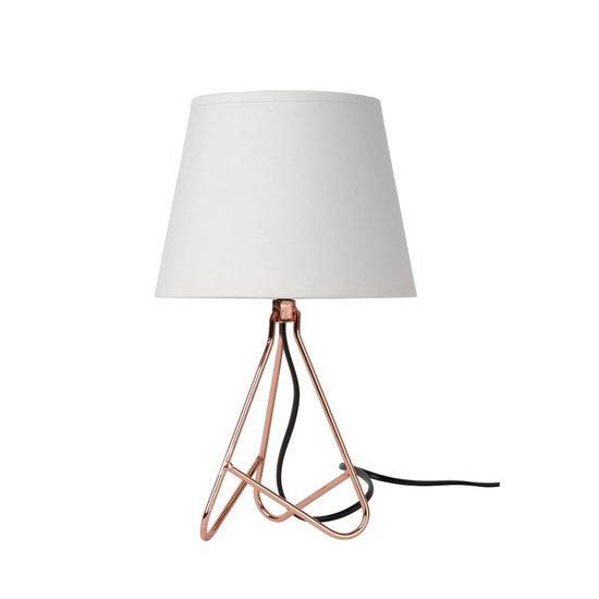 Refined copper table lamp 17 cm E14
