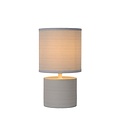 Stone gray table lamp 14 cm with shade E14