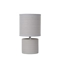 Stone gray table lamp 14 cm with shade E14