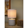 Stone gray table lamp 14 cm with shade E14
