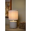 Stone gray table lamp 14 cm with shade E14