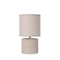Stone beige table lamp 14 cm with shade E14