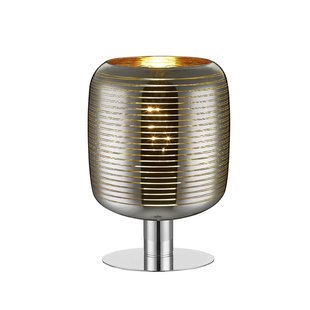 Quirky modern chrome table lamp 20 cm dia E27